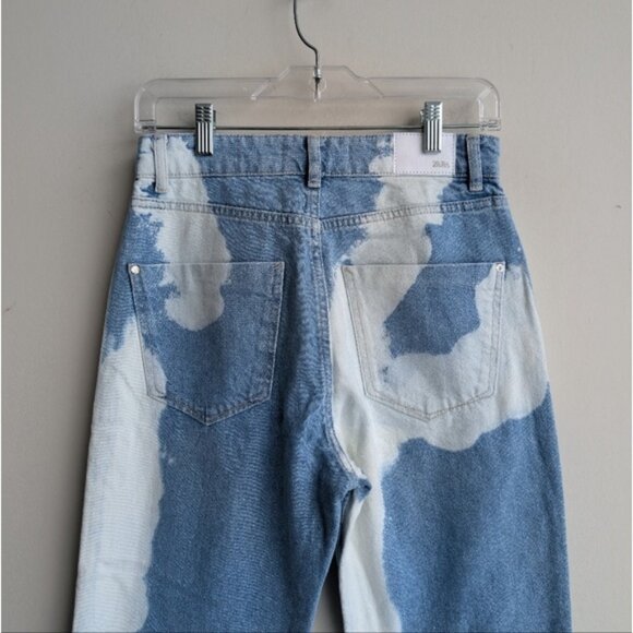 Zara funky tie dye high rise straight leg jeans - Picture 6 of 6